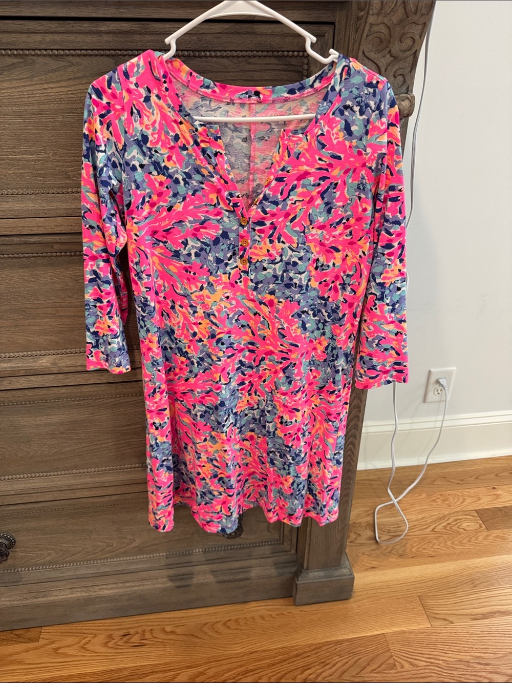 Lilly Pulitzer Pink Multi-Color Floral Long Sleeve Dress